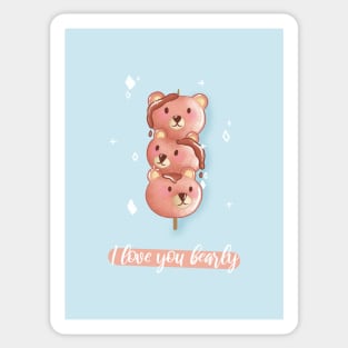 I love you bearly sweet bears dessert Sticker